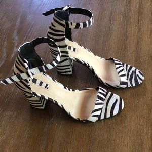 Zebra print heels